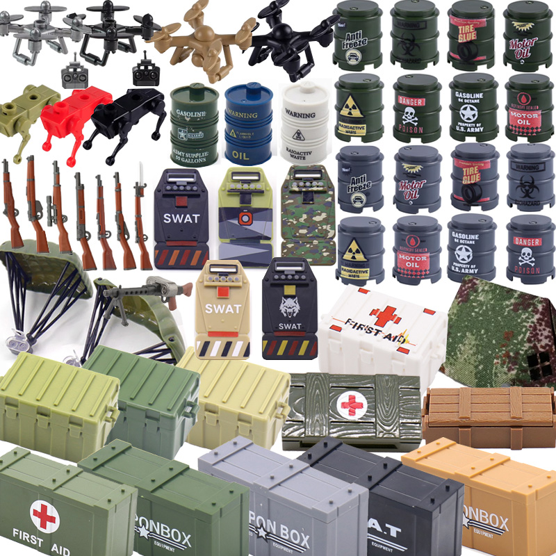Medicine Cabinet Lock - MOC Military Figure Accessories Building Blocks