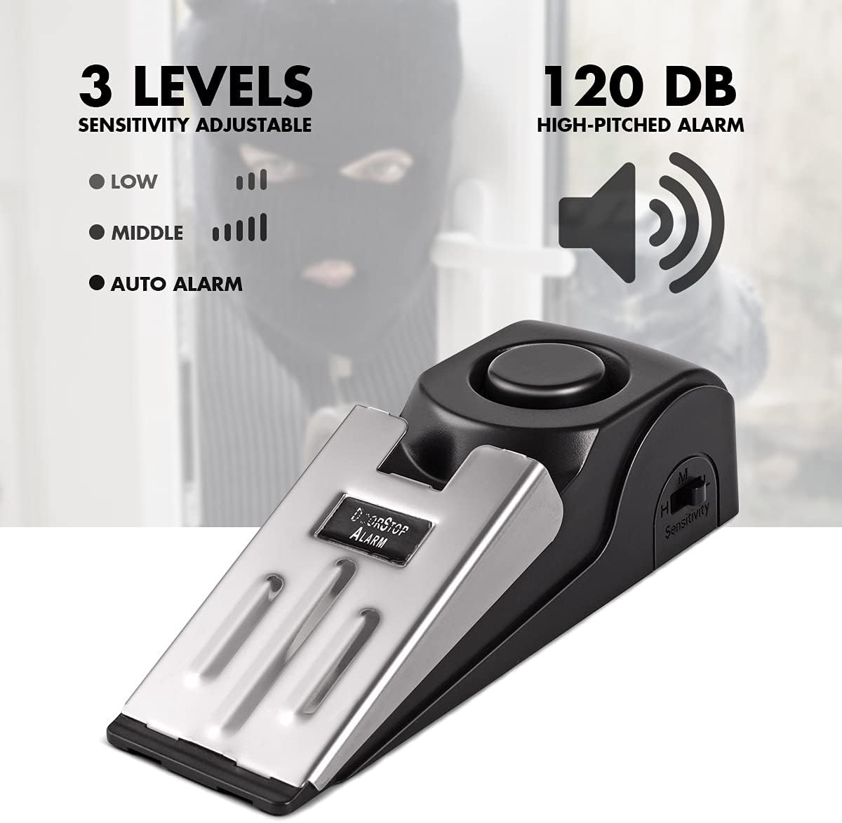1/2Pcs Portable Travel 120 DB  - огляд і ціна Door Stop Alarm